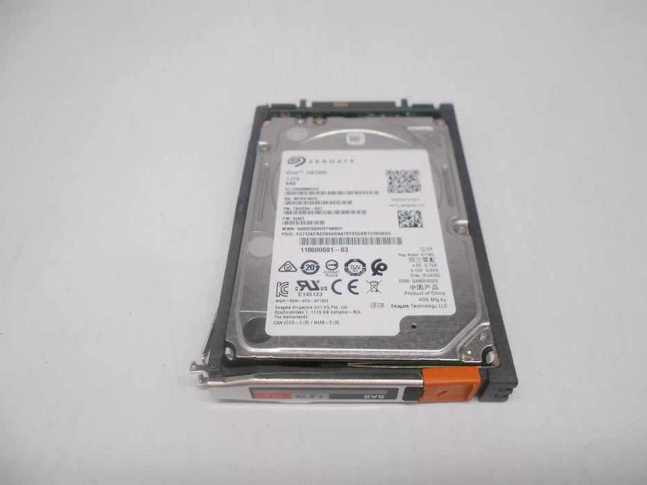 EMC 10E2400 1.2TB 10K 12G SAS 2.5'' HARD DRIVE UNITY DAE 005052744 118000681-03