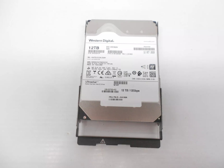 Netapp 12TB 7.2K 3.5" 12Gbps Non-FDE Hard Drive E-X4132A 108-00700