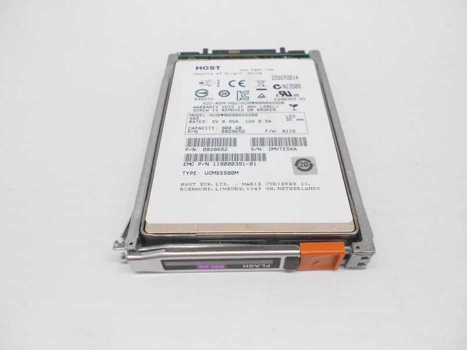 EMC VNX 005050785 800GB SSD SAS Hard Drive 2.5" V4-2S6FX-800 V5-2S6FX-800