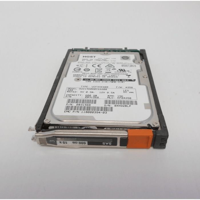 EMC VNX 005050935 600GB 15K 2.5" 6Gbps SAS Hard Drive V4-2S15-600 V6-2S15-600